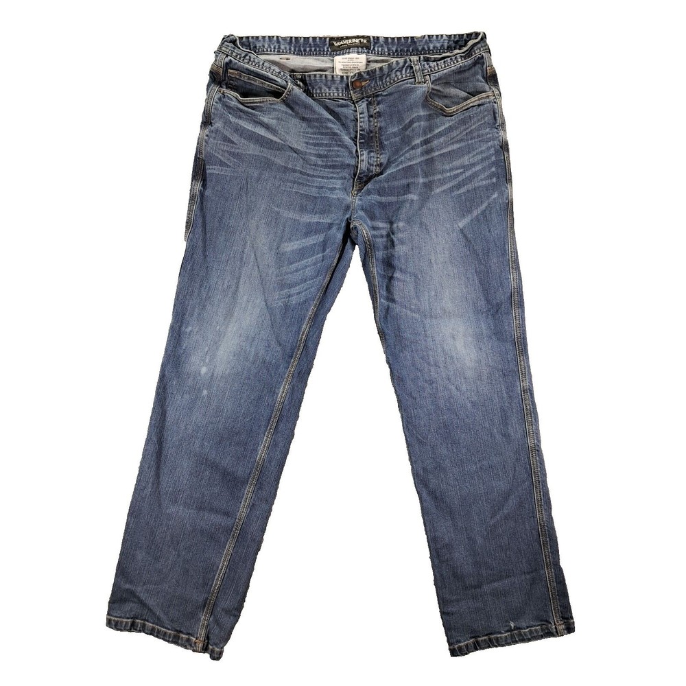 Wolverine Jeans Mens Sz 32x32 Blue Denim Flame Resistant FR Straight Workwear - Picture 14 of 14